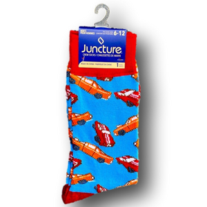 3/$18 Retro Cars Funny Novelty Crew Socks - NWT